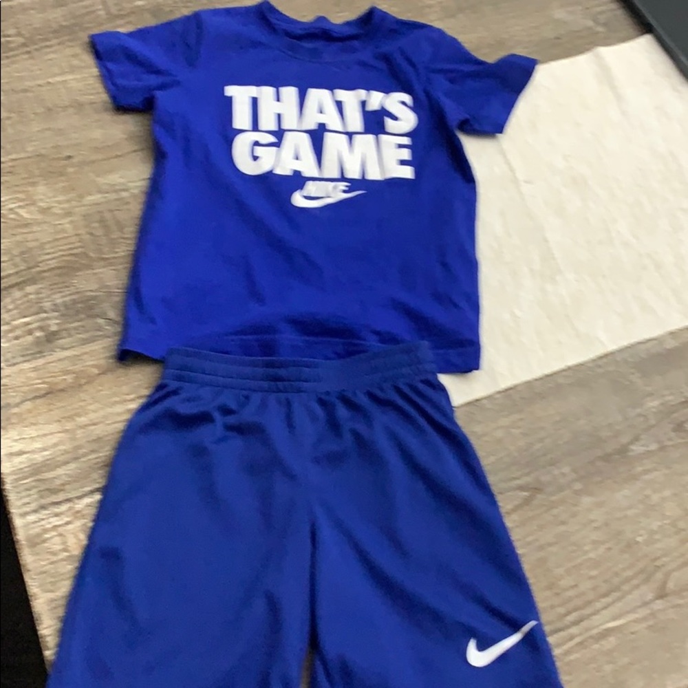 Nike royal blue short set